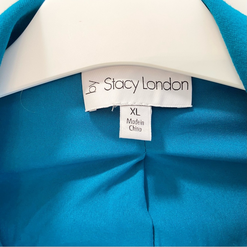 Stacy London Blazer w/Ruched Sleeves Teal XL NWOT - Picture 4 of 16